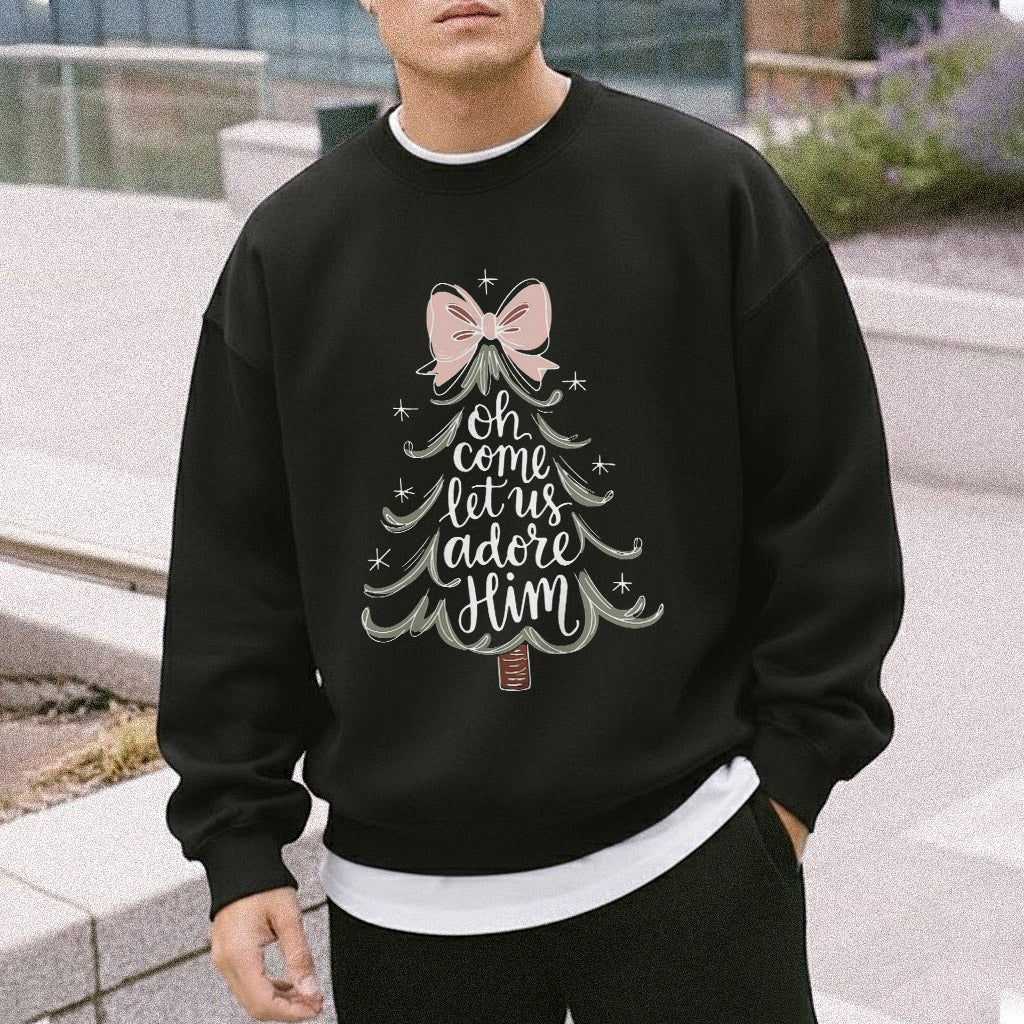 Oh Come Let Us Adore Him - Merry Christmas - Unisex Tshirt / Hoodie / Sweatshirt