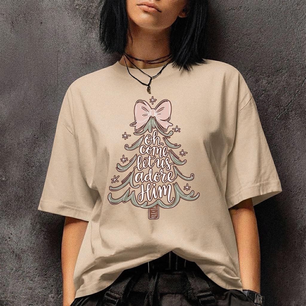 Oh Come Let Us Adore Him - Merry Christmas - Unisex Tshirt / Hoodie / Sweatshirt - Faith Guided Life