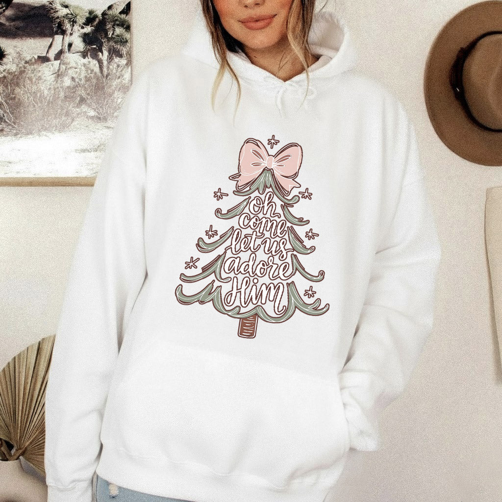 Oh Come Let Us Adore Him - Merry Christmas - Unisex Tshirt / Hoodie / Sweatshirt