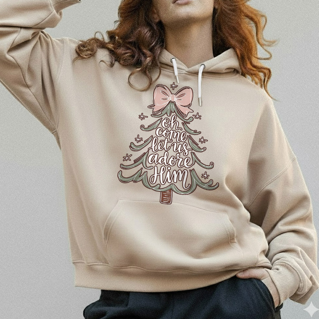 Oh Come Let Us Adore Him - Merry Christmas - Unisex Tshirt / Hoodie / Sweatshirt