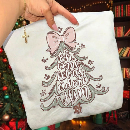 Oh Come Let Us Adore Him - Merry Christmas - Unisex Tshirt / Hoodie / Sweatshirt