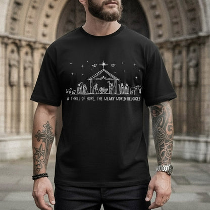 Christian Nativity Scene - Merry Christmas - Unisex Tshirt / Hoodie / Sweatshirt