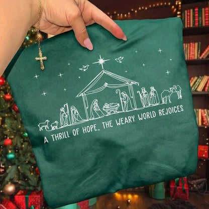 Christian Nativity Scene - Merry Christmas - Unisex Tshirt / Hoodie / Sweatshirt