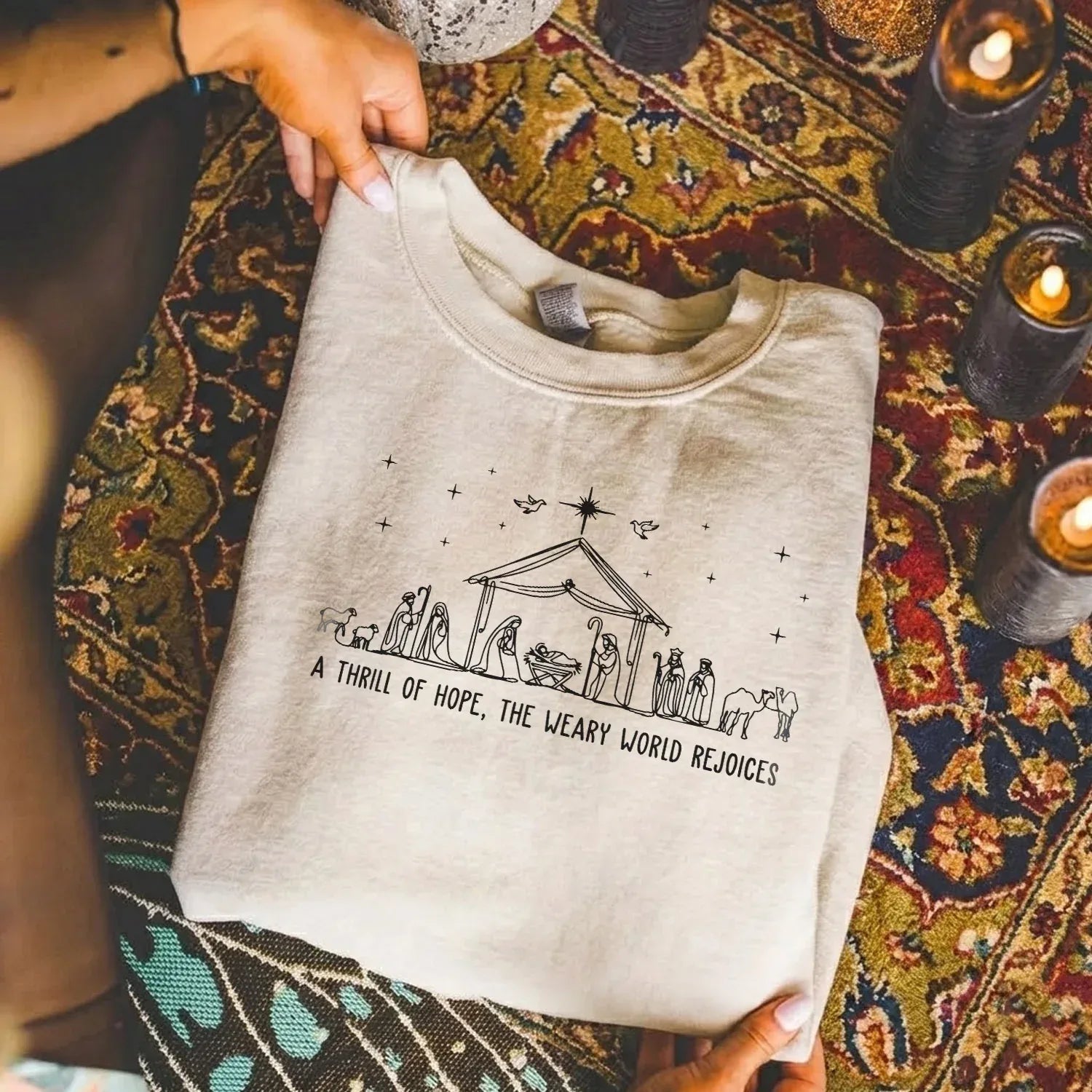 Christian Nativity Scene - Merry Christmas - Unisex Tshirt / Hoodie / Sweatshirt - Faith Guided Life