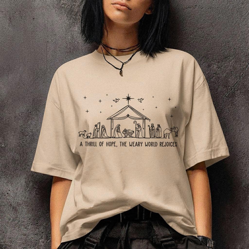 Christian Nativity Scene - Merry Christmas - Unisex Tshirt / Hoodie / Sweatshirt - Faith Guided Life