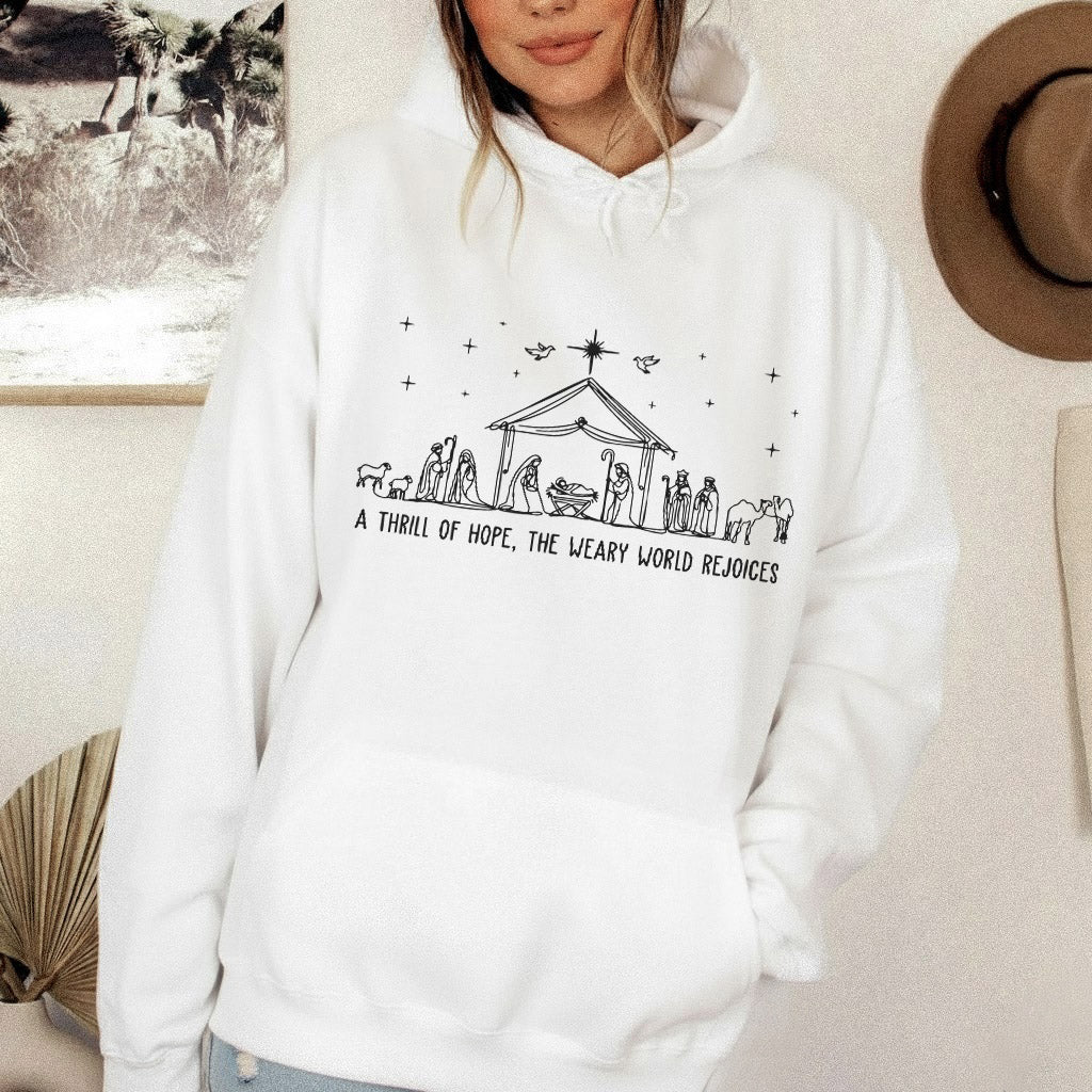 Christian Nativity Scene - Merry Christmas - Unisex Tshirt / Hoodie / Sweatshirt