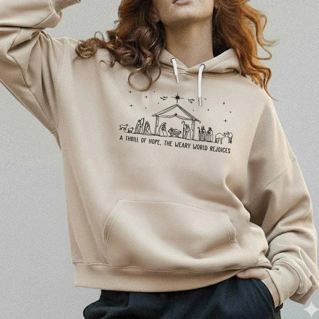 Christian Nativity Scene - Merry Christmas - Unisex Tshirt / Hoodie / Sweatshirt - Faith Guided Life