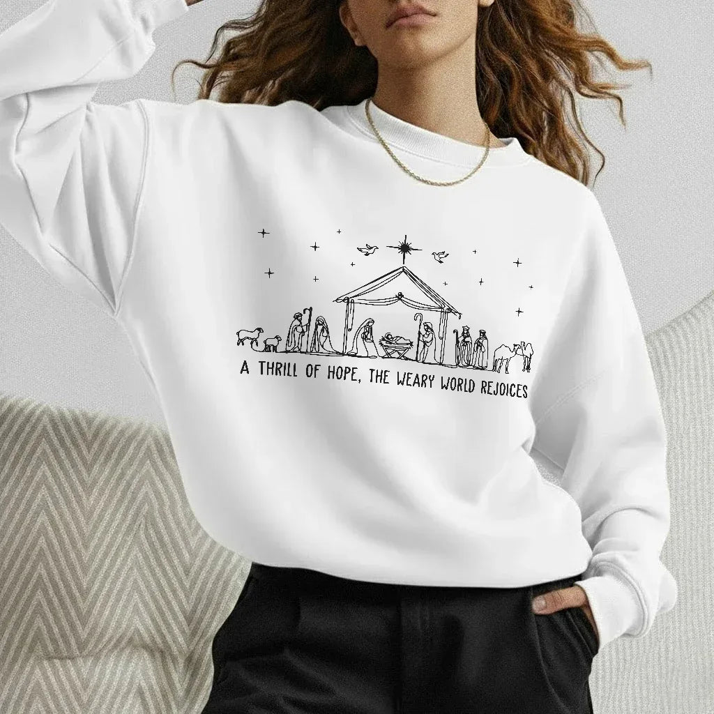 Christian Nativity Scene - Merry Christmas - Unisex Tshirt / Hoodie / Sweatshirt - Faith Guided Life