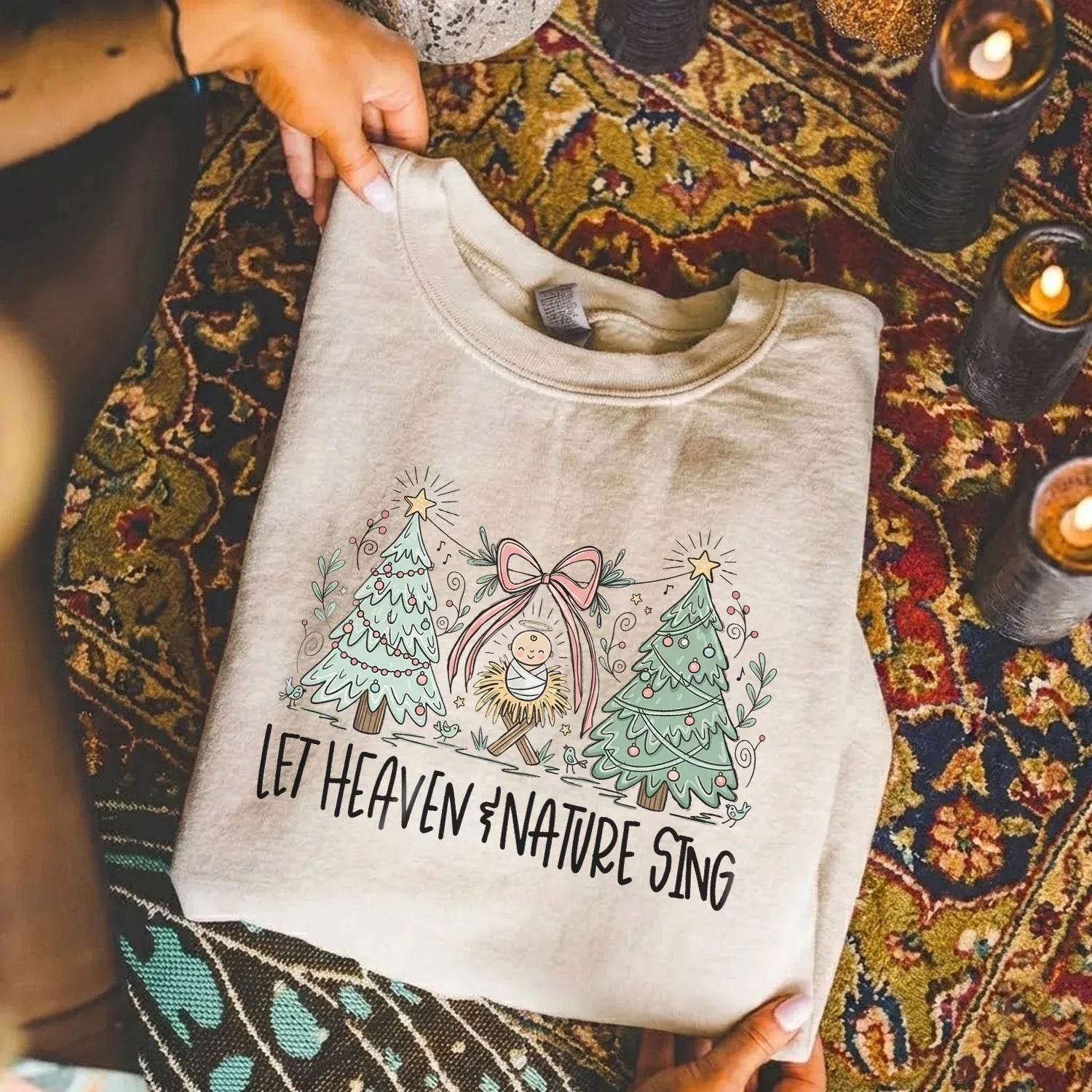 Heaven and Nature Sing - Merry Christmas - Unisex Tshirt / Hoodie / Sweatshirt - Faith Guided Life