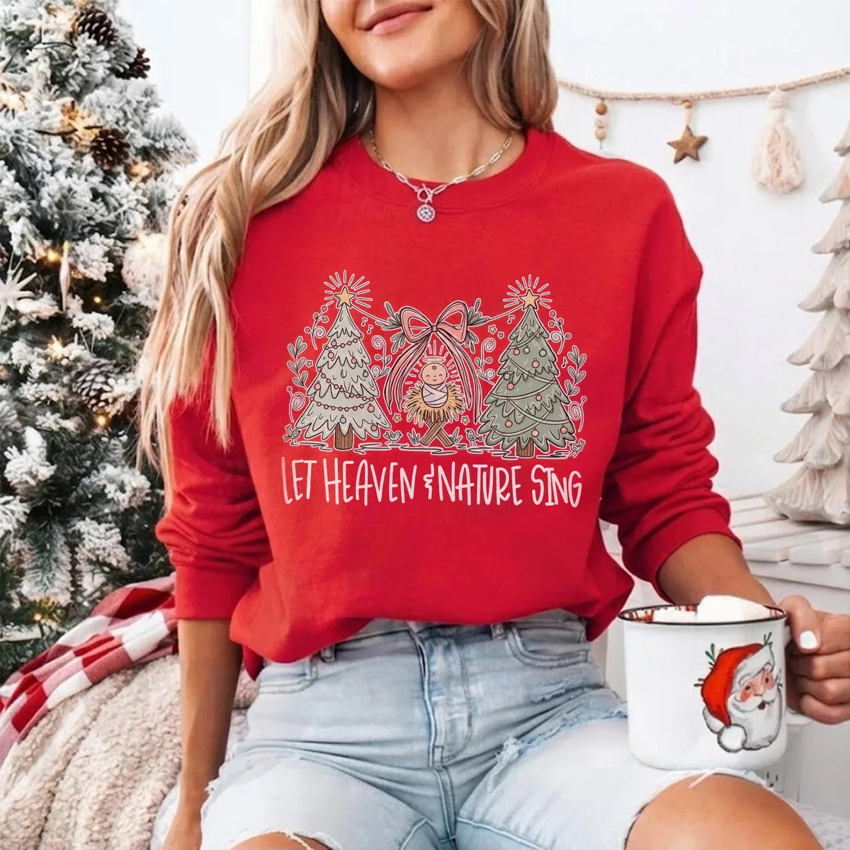 Heaven and Nature Sing - Merry Christmas - Unisex Tshirt / Hoodie / Sweatshirt - Faith Guided Life