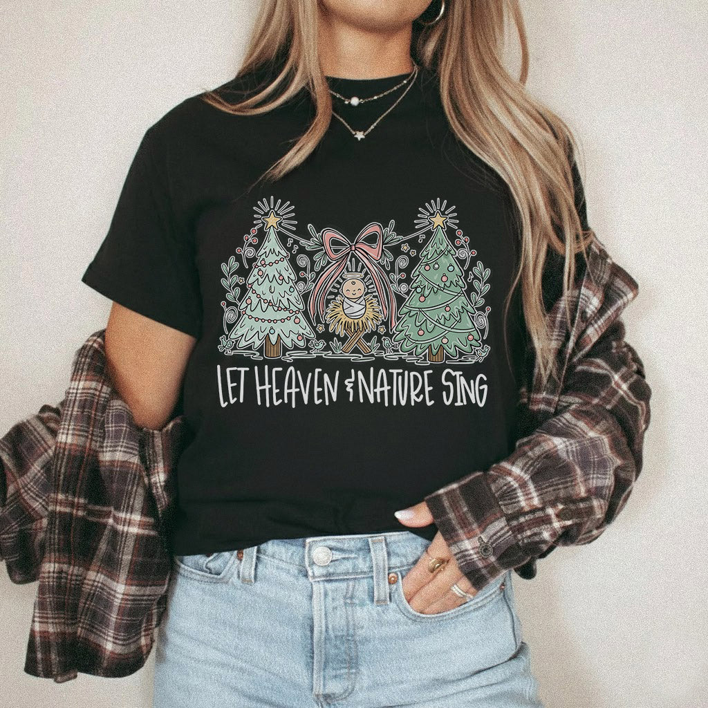 Heaven and Nature Sing - Merry Christmas - Unisex Tshirt / Hoodie / Sweatshirt