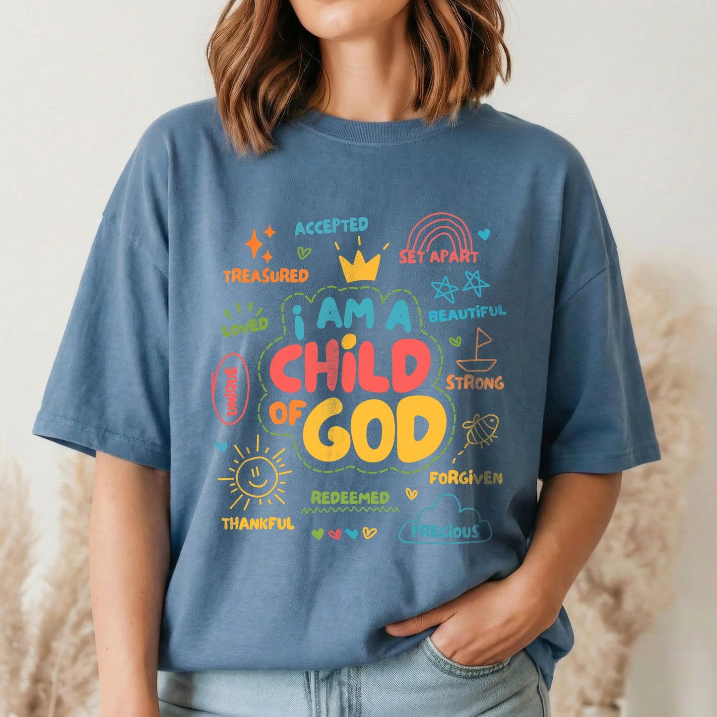 [COMFORT T-SHIRT]God’s Beloved Child – God Say I Am - Faith Guided Life