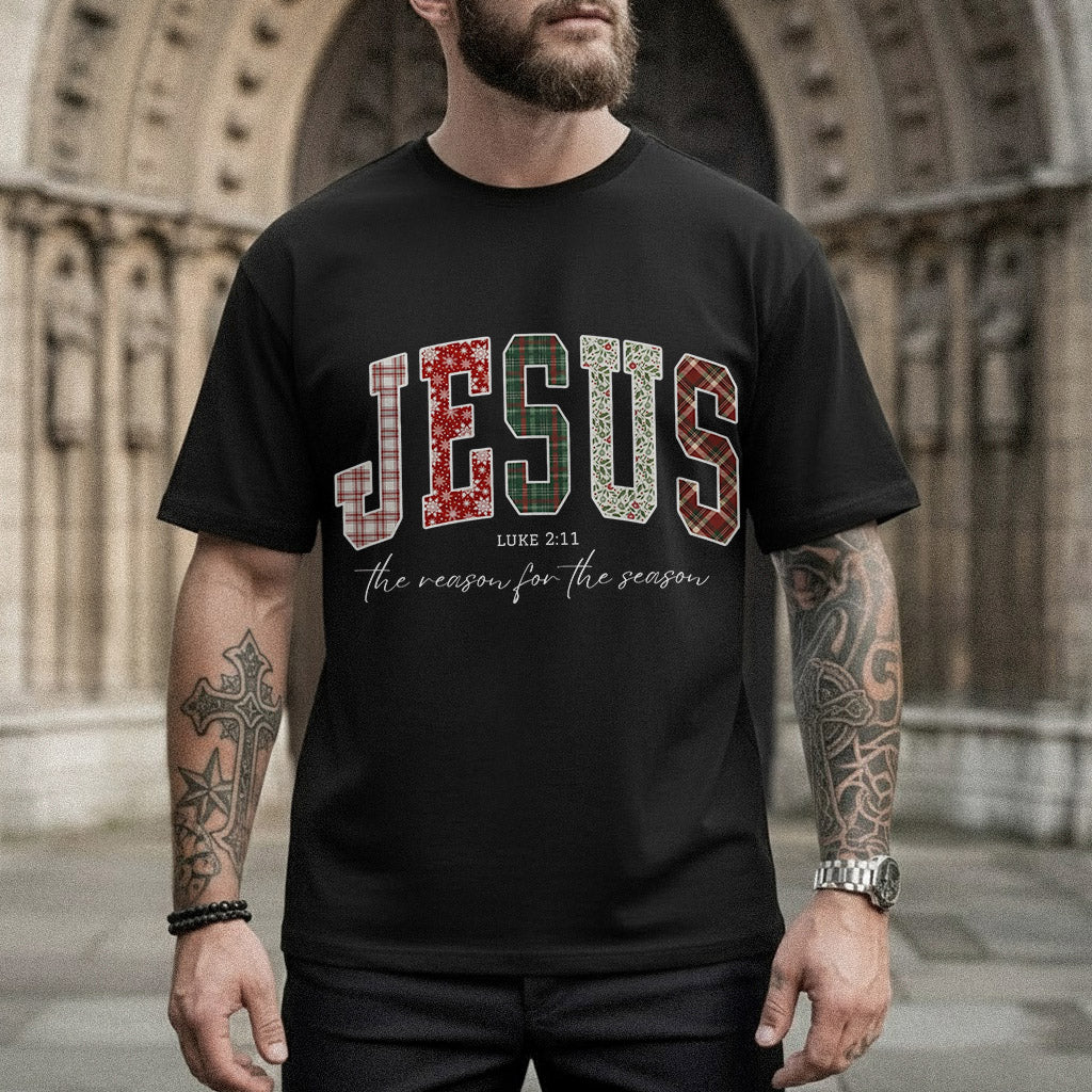 Jesus Is The Reason For The Season Pattern Design - Merry Christmas - Unisex Tshirt / Hoodie / Sweatshirt