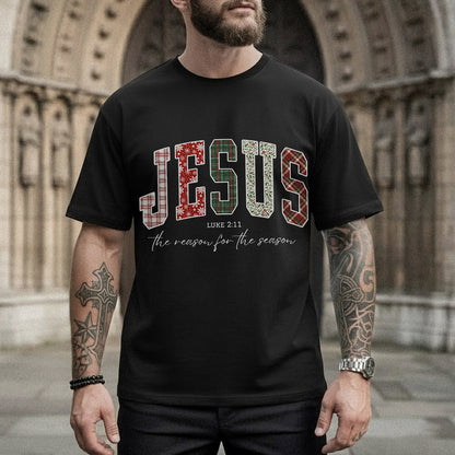 Jesus Is The Reason For The Season Pattern Design - Merry Christmas - Unisex Tshirt / Hoodie / Sweatshirt