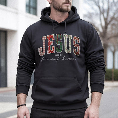 Jesus Is The Reason For The Season Pattern Design - Merry Christmas - Unisex Tshirt / Hoodie / Sweatshirt
