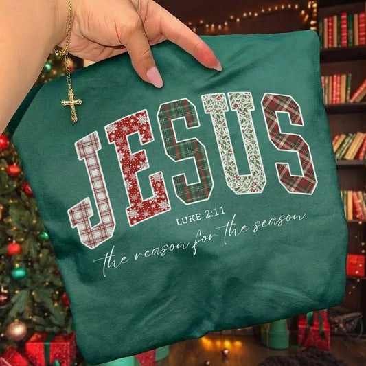 Jesus Is The Reason For The Season Pattern Design - Merry Christmas - Unisex Tshirt / Hoodie / Sweatshirt