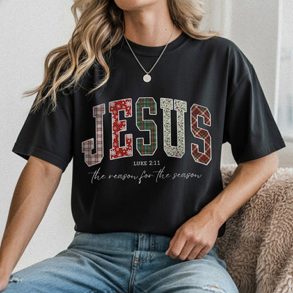 Jesus Is The Reason For The Season Pattern Design - Merry Christmas - Unisex Tshirt / Hoodie / Sweatshirt