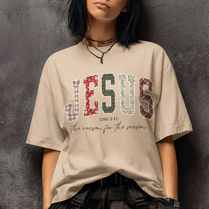 Jesus Is The Reason For The Season Pattern Design - Merry Christmas - Unisex Tshirt / Hoodie / Sweatshirt