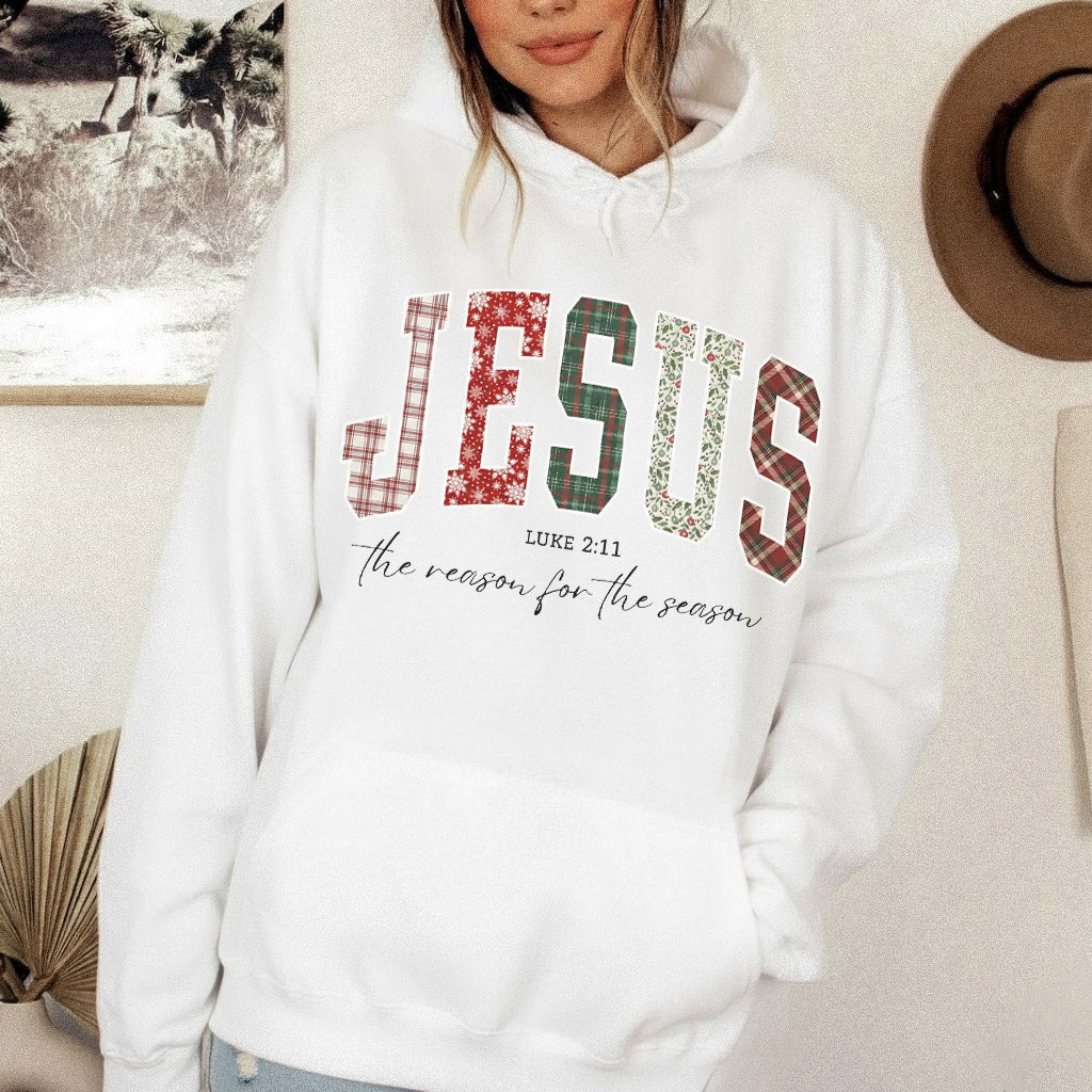 Jesus Is The Reason For The Season Pattern Design - Merry Christmas - Unisex Tshirt / Hoodie / Sweatshirt