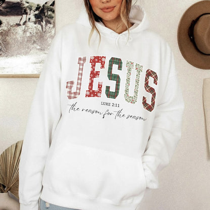 Jesus Is The Reason For The Season Pattern Design - Merry Christmas - Unisex Tshirt / Hoodie / Sweatshirt