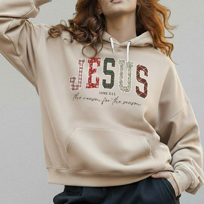 Jesus Is The Reason For The Season Pattern Design - Merry Christmas - Unisex Tshirt / Hoodie / Sweatshirt