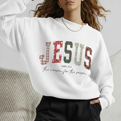 Jesus Is The Reason For The Season Pattern Design - Merry Christmas - Unisex Tshirt / Hoodie / Sweatshirt