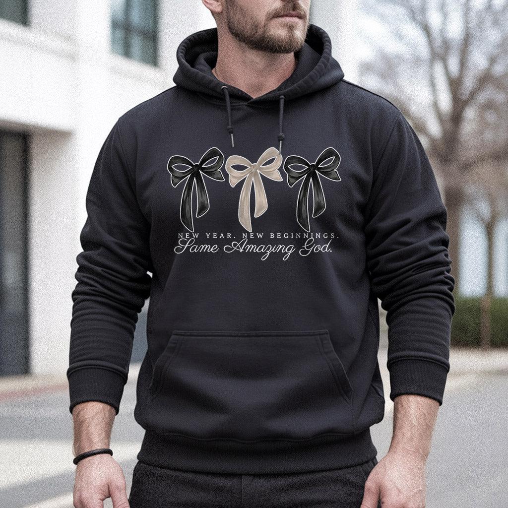 New Year New Beginnings Same Amazing God – New Year In God – Unisex T-shirt / Hoodie / Sweatshirt - Faith Guided Life