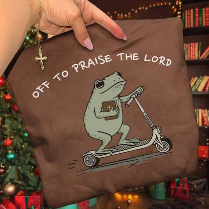 Off to Praise the Lord – Frog Scooter Design - New Year in God – Unisex T-shirt / Hoodie / Sweatshirt