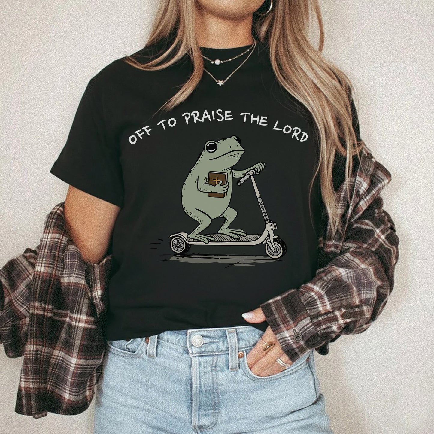 Off to Praise the Lord – Frog Scooter Design - New Year in God – Unisex T-shirt / Hoodie / Sweatshirt
