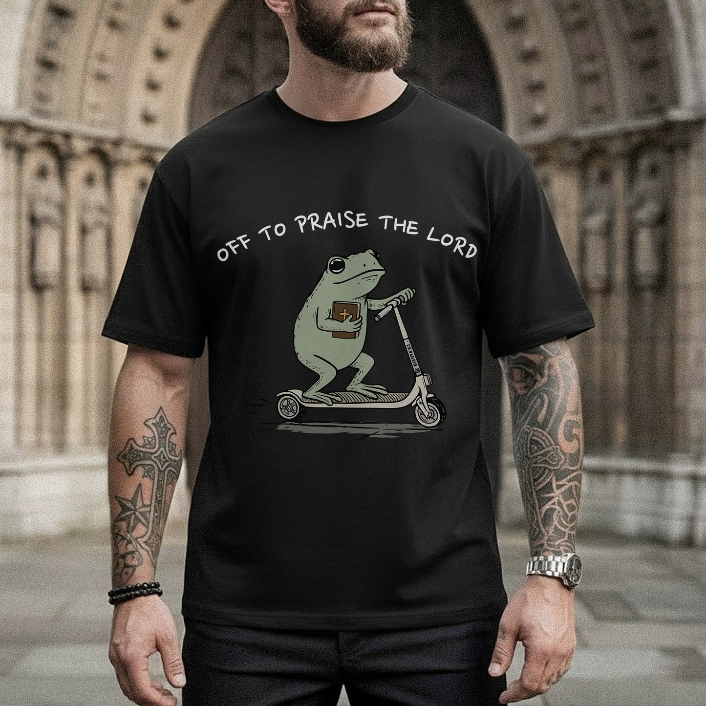 Off to Praise the Lord – Frog Scooter Design - New Year in God – Unisex T-shirt / Hoodie / Sweatshirt