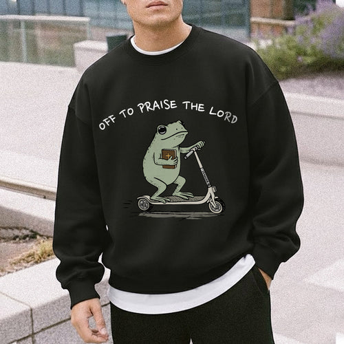 Off to Praise the Lord – Frog Scooter Design - New Year in God – Unisex T-shirt / Hoodie / Sweatshirt