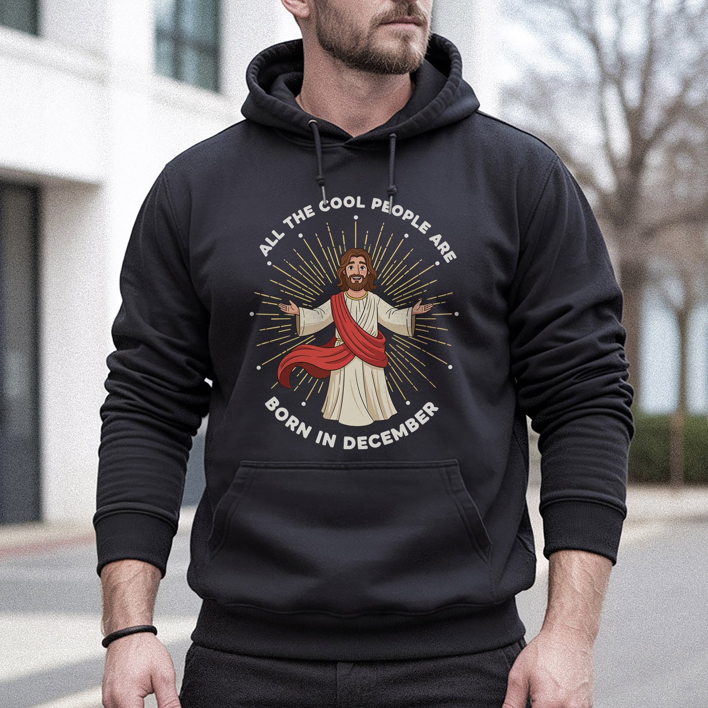 All the Cool People Are Born in December – Jesus Design – Unisex T-shirt / Hoodie / Sweatshirt