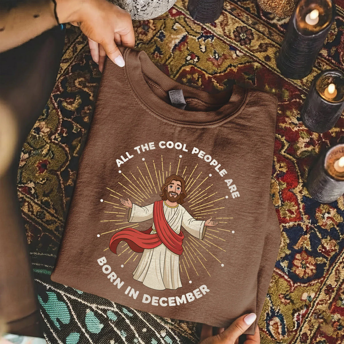 All the Cool People Are Born in December – Jesus Design – Unisex T-shirt / Hoodie / Sweatshirt - Faith Guided Life