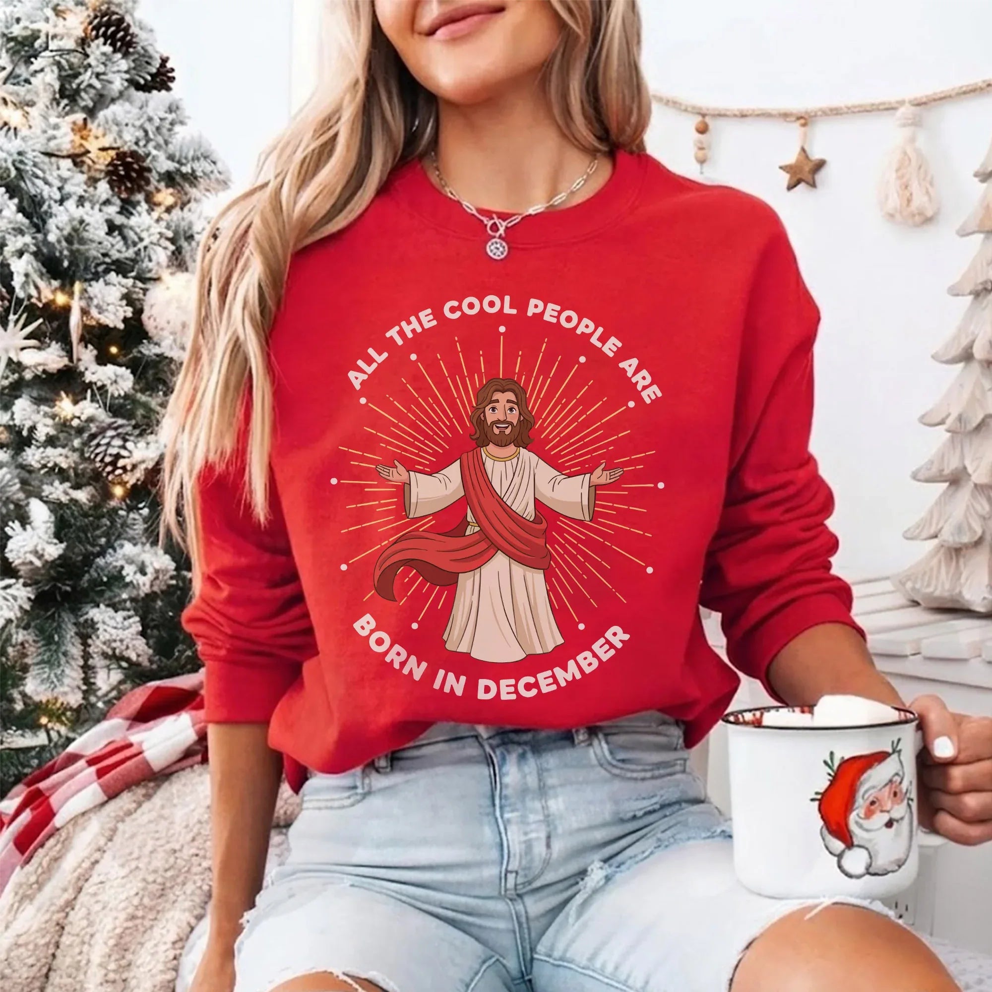 All the Cool People Are Born in December – Jesus Design – Unisex T-shirt / Hoodie / Sweatshirt - Faith Guided Life