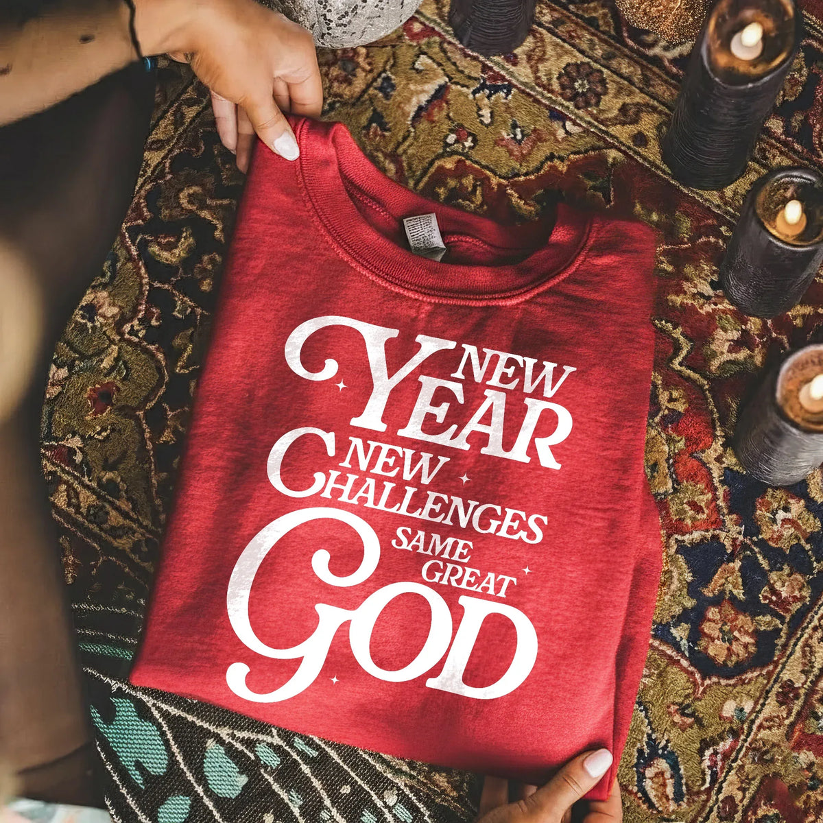 New Year New Challenges Same Great God - New Year in God - Unisex Tshirt / Hoodie / Sweatshirt - Faith Guided Life