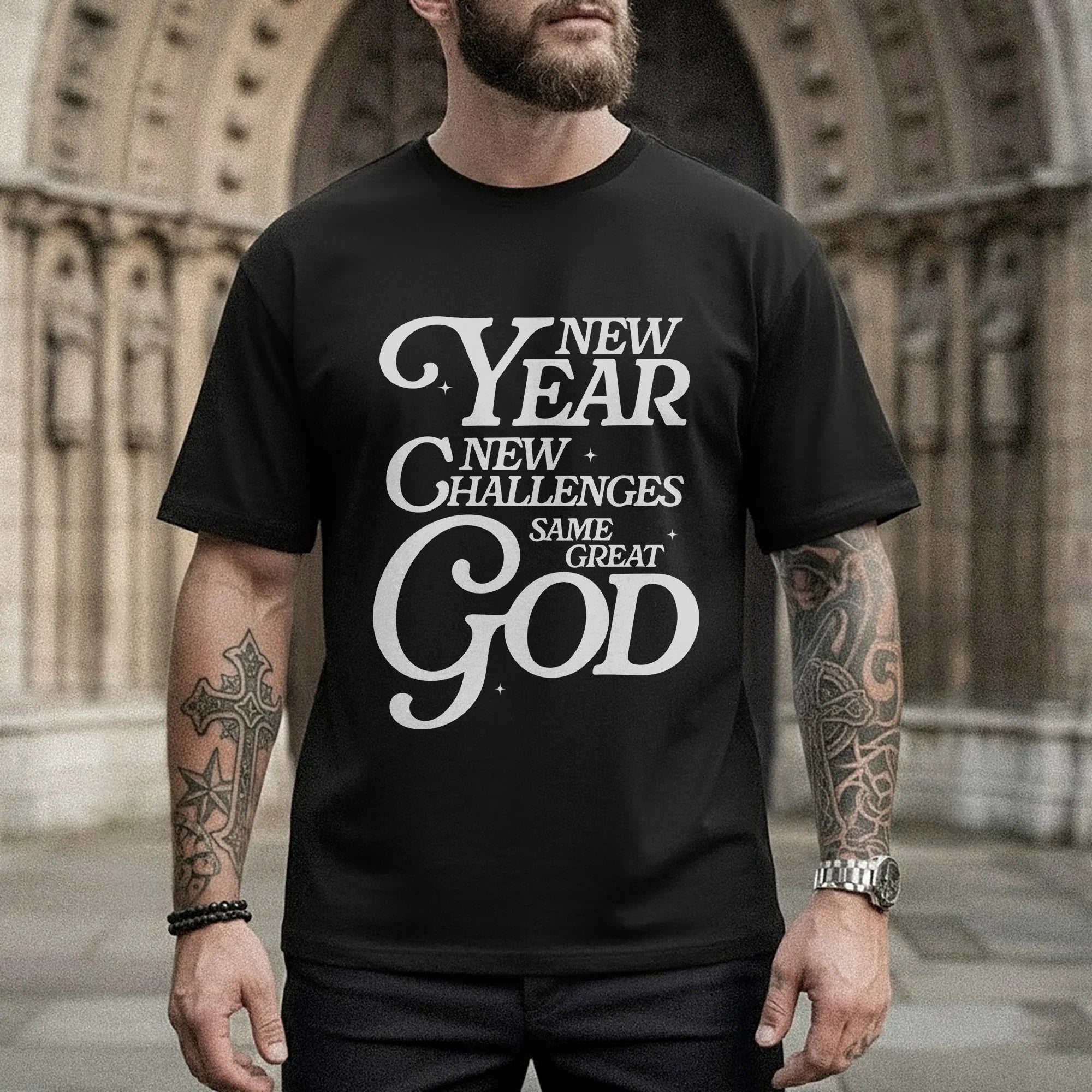 New Year New Challenges Same Great God - New Year in God - Unisex Tshirt / Hoodie / Sweatshirt - Faith Guided Life