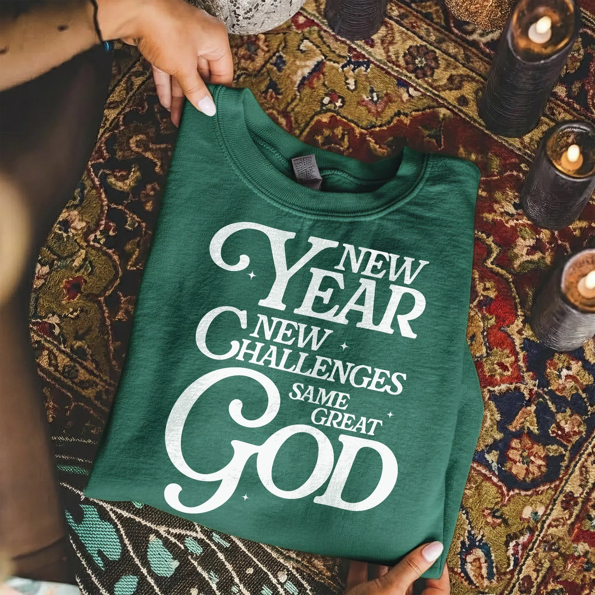 New Year New Challenges Same Great God - New Year in God - Unisex Tshirt / Hoodie / Sweatshirt - Faith Guided Life