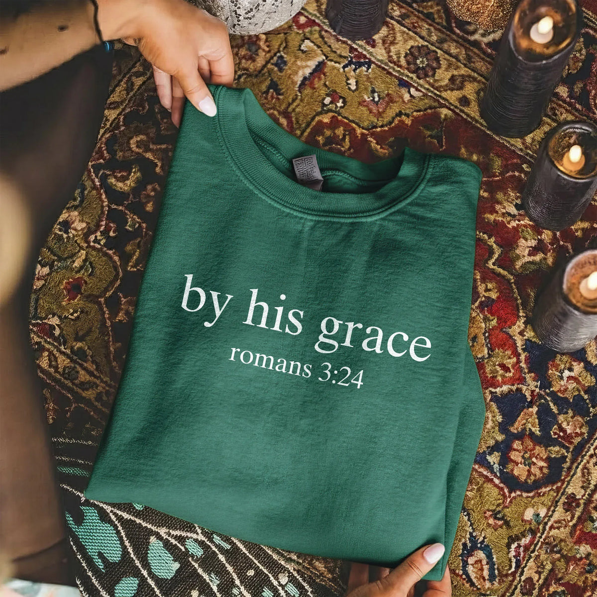 By His Grace - Minimalist Faith - Unisex Tshirt / Hoodie / Sweatshirt - Faith Guided Life