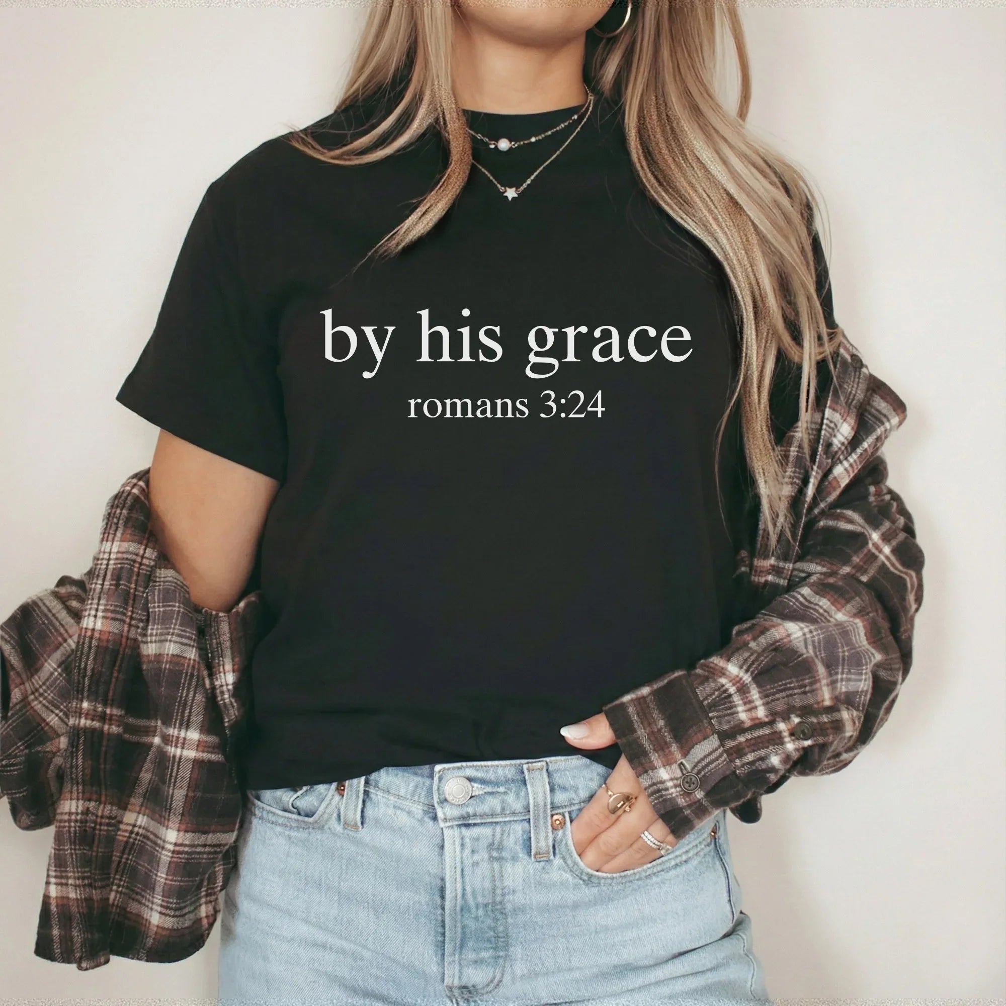 By His Grace - Minimalist Faith - Unisex Tshirt / Hoodie / Sweatshirt - Faith Guided Life