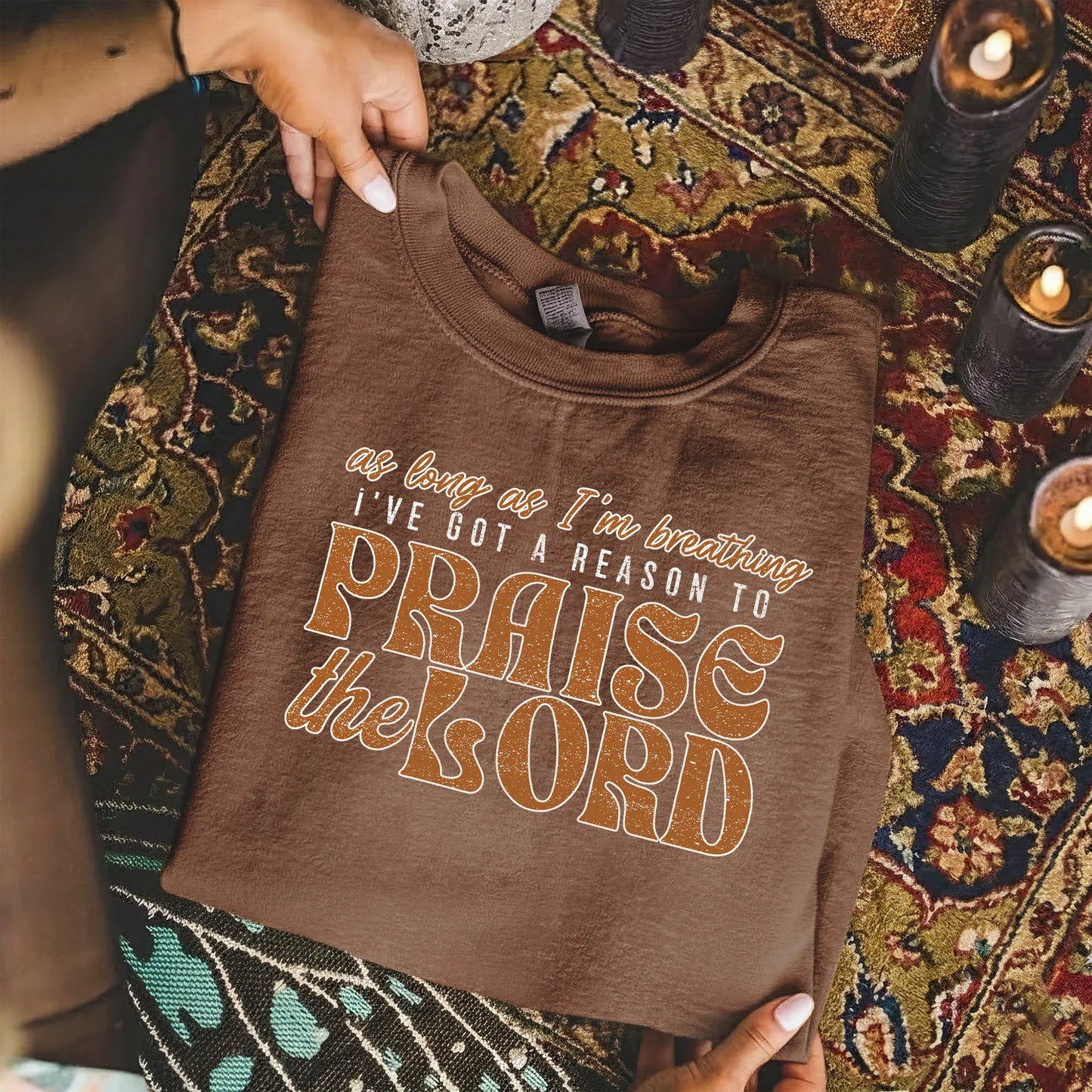Praise The Lord Retro Typography Design - Minimalist Faith - Unisex Tshirt / Hoodie / Sweatshirt - Faith Guided Life