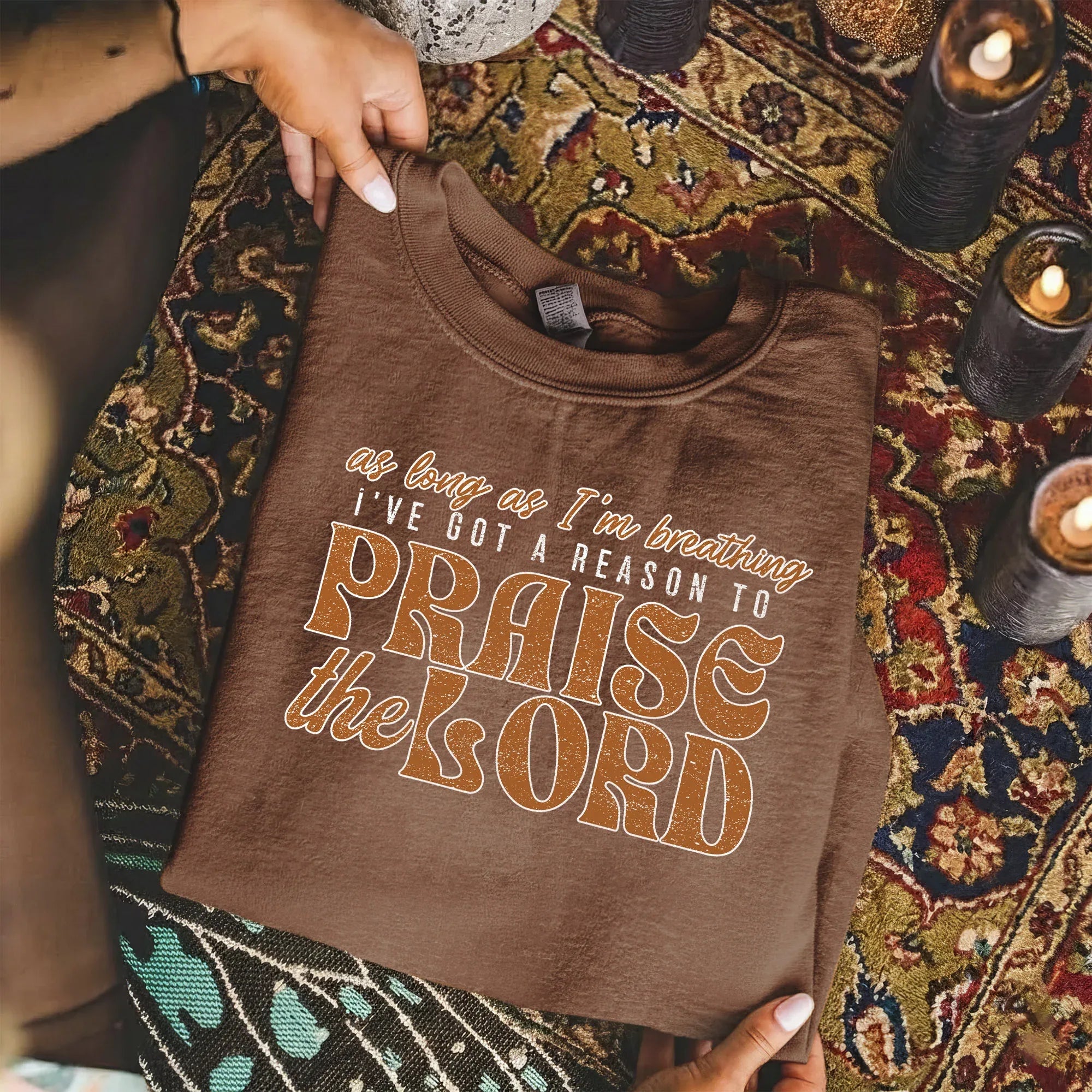 Praise The Lord Retro Typography Design - Minimalist Faith - Unisex Tshirt / Hoodie / Sweatshirt - Faith Guided Life