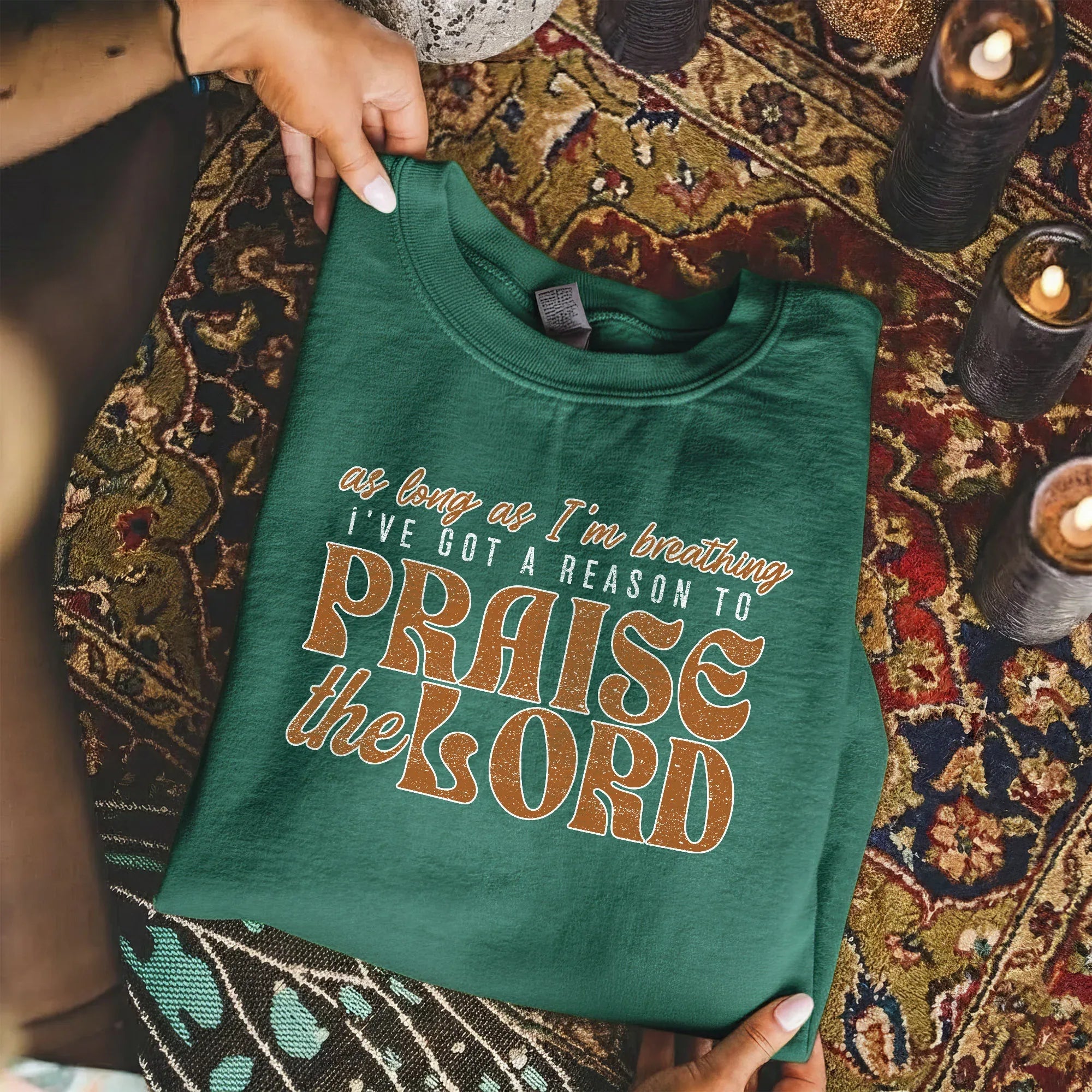 Praise The Lord Retro Typography Design - Minimalist Faith - Unisex Tshirt / Hoodie / Sweatshirt - Faith Guided Life