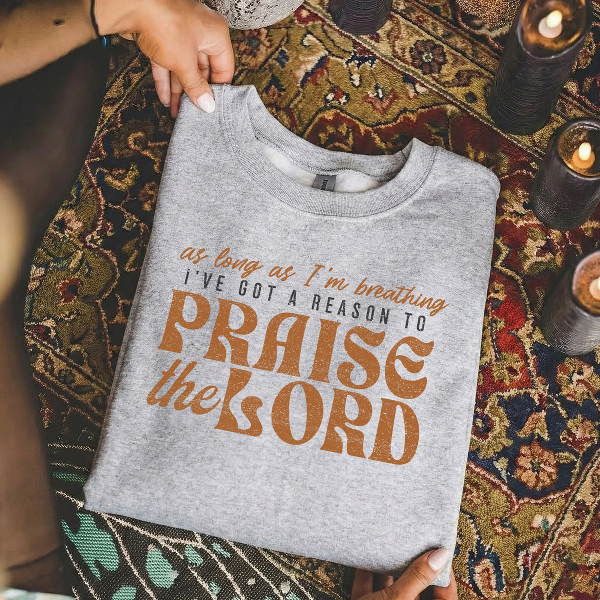 Praise The Lord Retro Typography Design - Minimalist Faith - Unisex Tshirt / Hoodie / Sweatshirt - Faith Guided Life