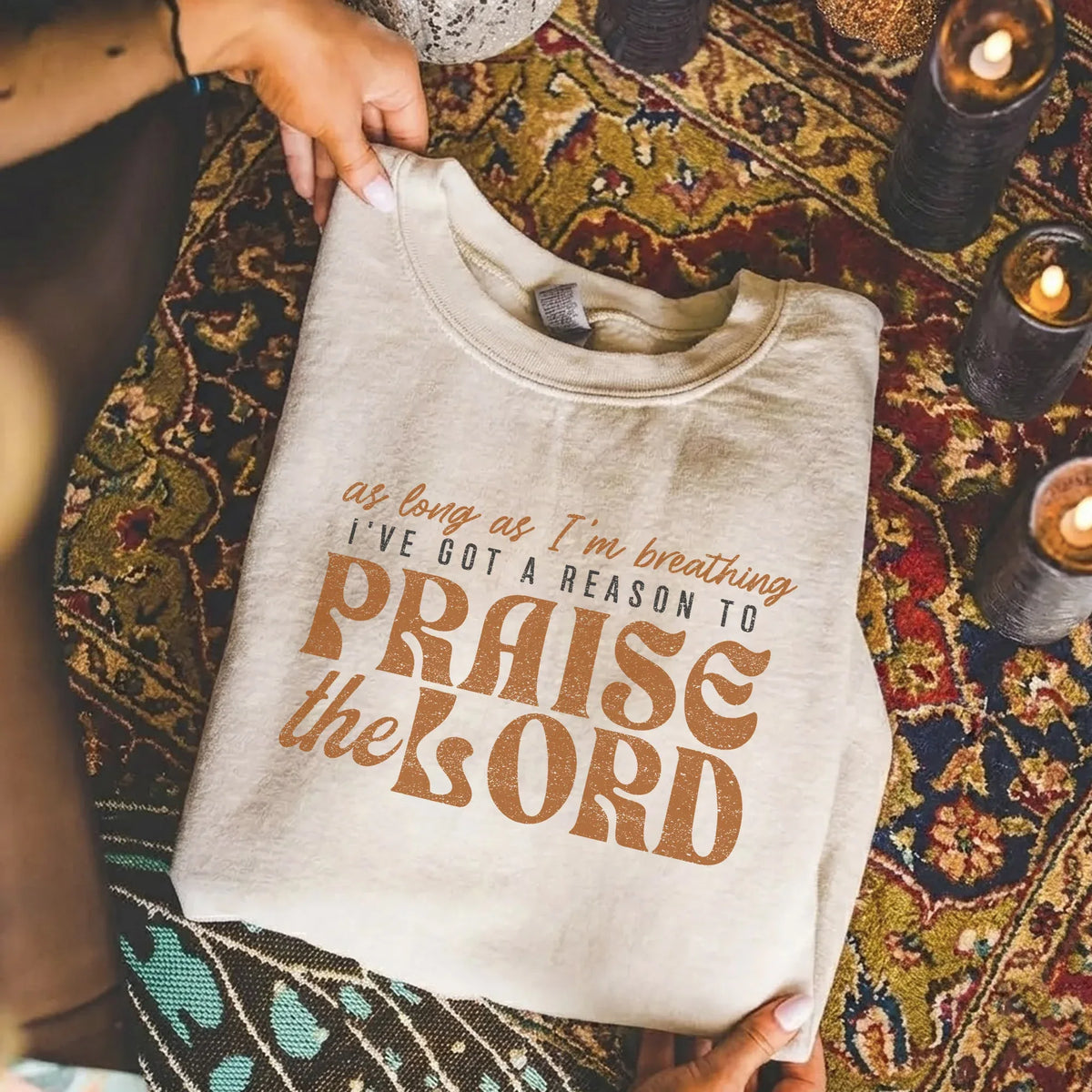 Praise The Lord Retro Typography Design - Minimalist Faith - Unisex Tshirt / Hoodie / Sweatshirt - Faith Guided Life