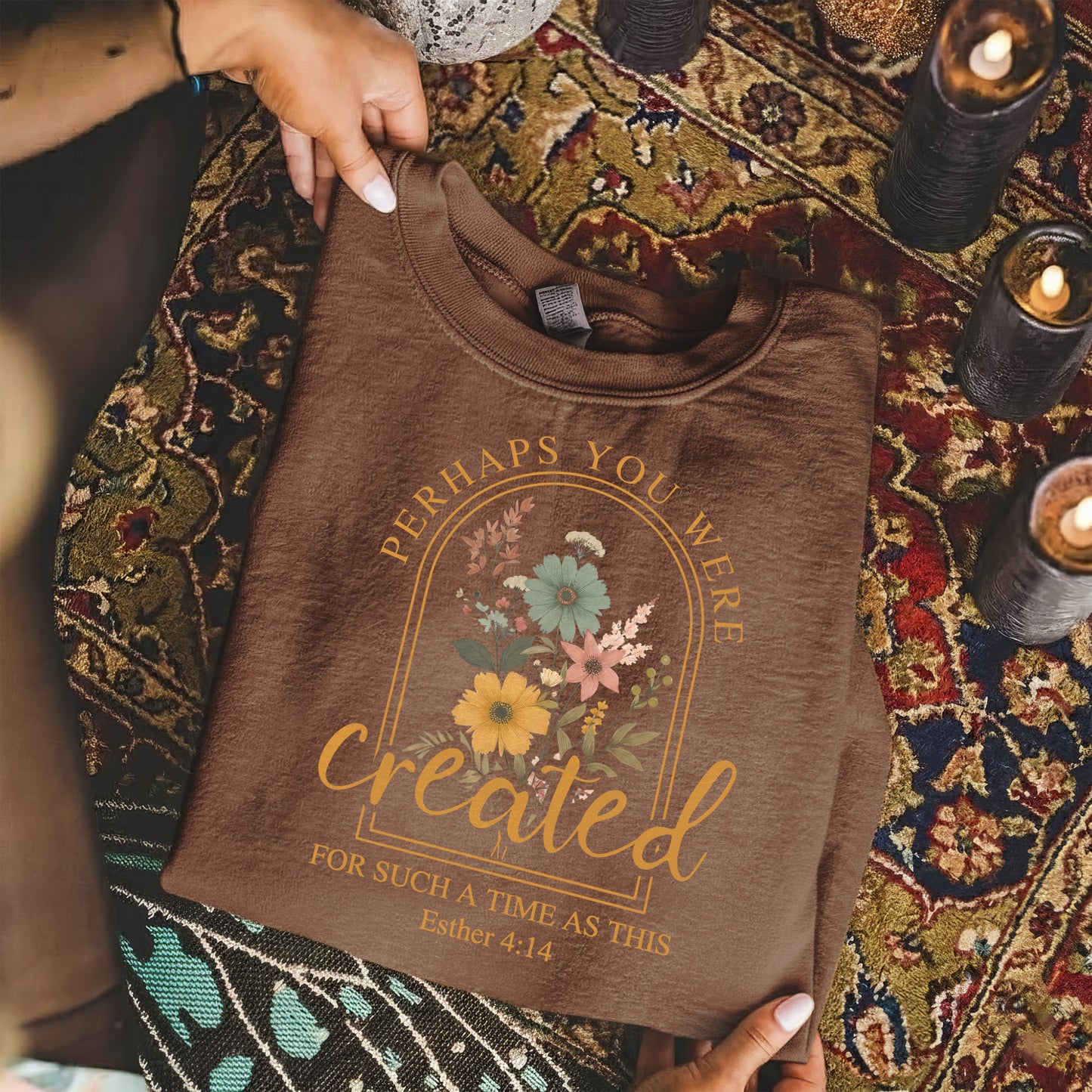 Created For Such A Time As This Floral Arch Design - Faith Floral - Unisex Tshirt / Hoodie / Sweatshirt