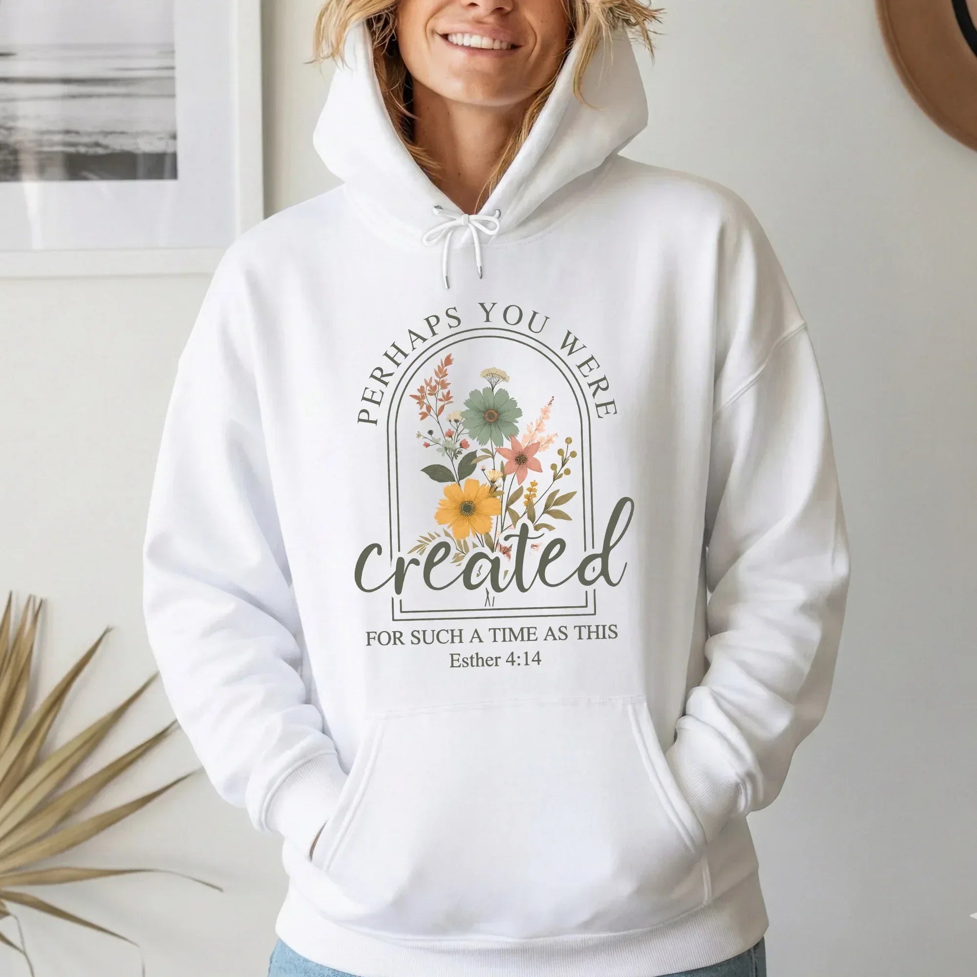Created For Such A Time As This Floral Arch Design - Faith Floral - Unisex Tshirt / Hoodie / Sweatshirt [GILDAN] - Faith Guided Life