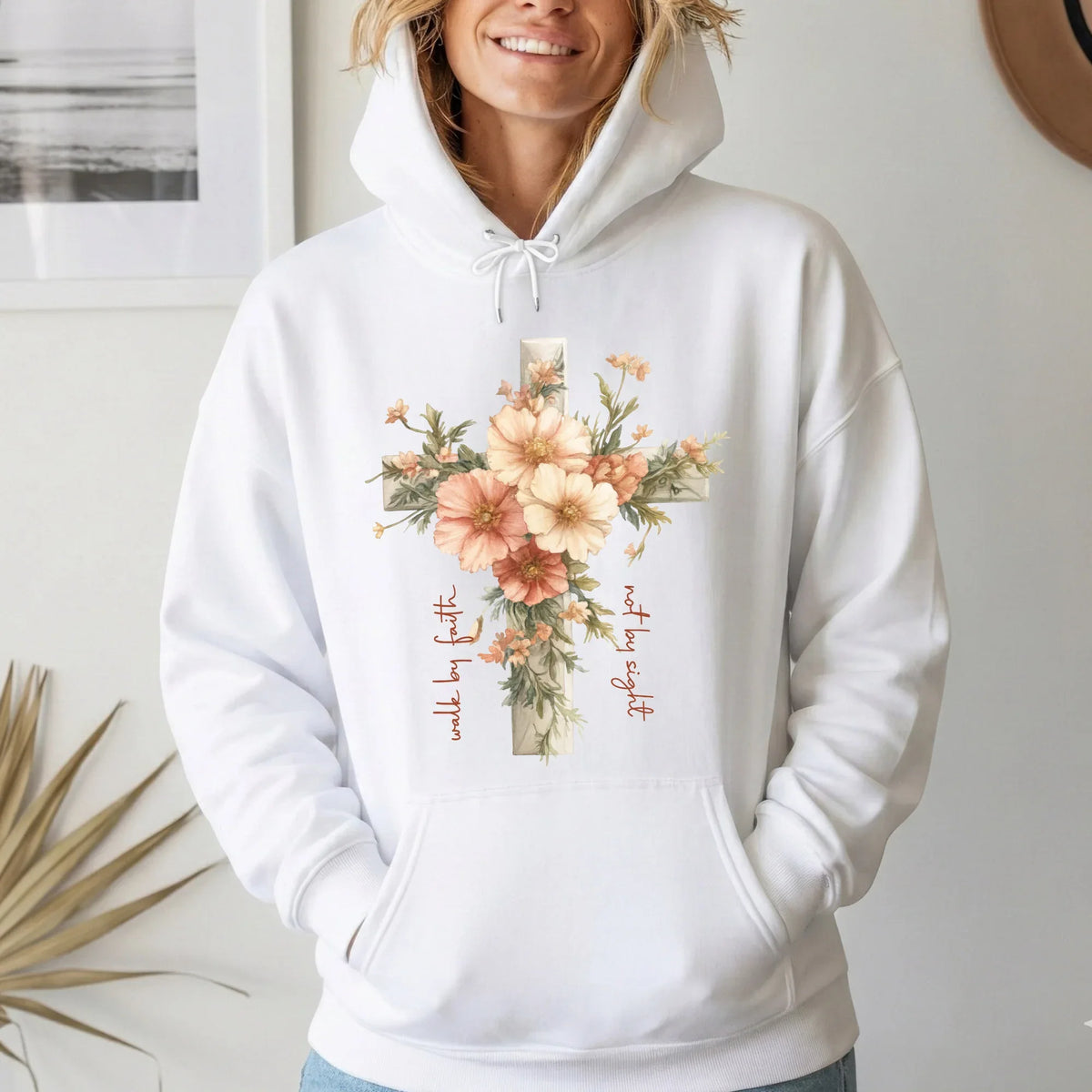Jesus Is The Light Floral Cross Designs - Faith Floral - Unisex Tshirt / Hoodie / Sweatshirt - Faith Guided Life