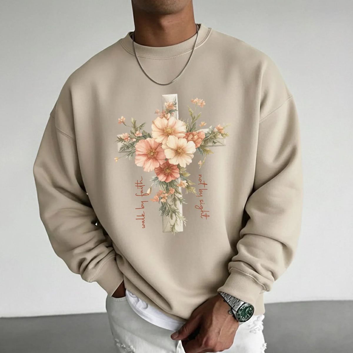 Jesus Is The Light Floral Cross Designs - Faith Floral - Unisex Tshirt / Hoodie / Sweatshirt - Faith Guided Life