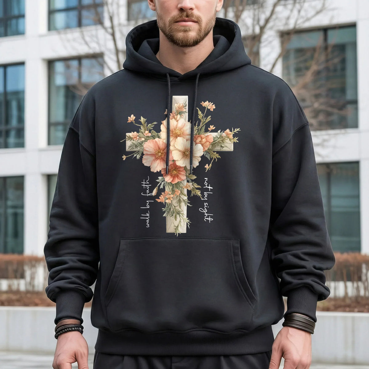 Jesus Is The Light Floral Cross Designs - Faith Floral - Unisex Tshirt / Hoodie / Sweatshirt - Faith Guided Life