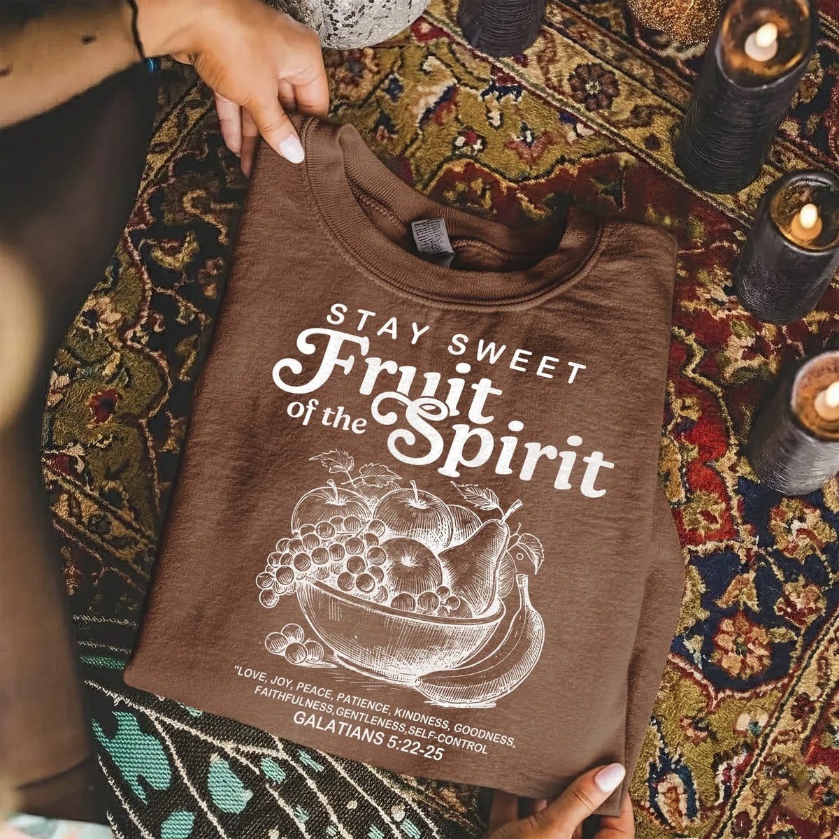 Fruit of the Spirit – Galatians 5:22–25 - Faith Floral - Unisex Tshirt / Hoodie / Sweatshirt - Faith Guided Life